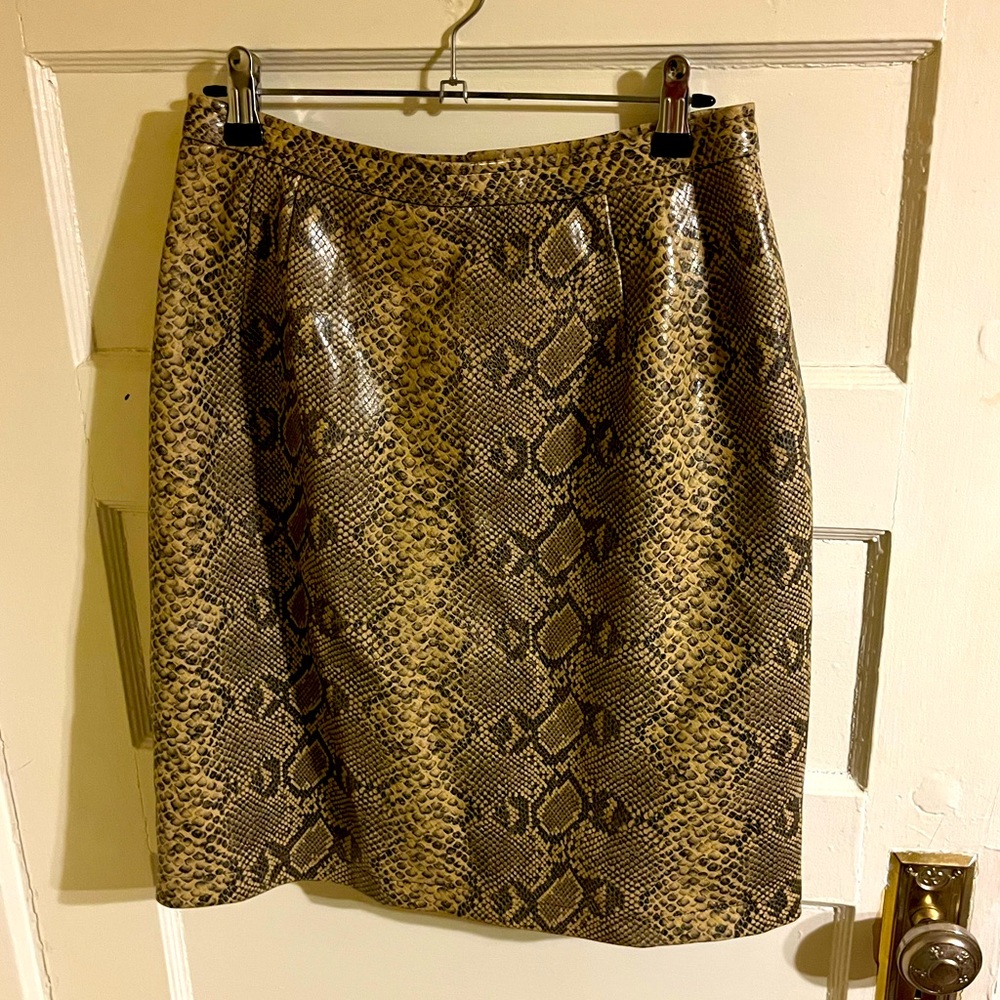 Vintage Snake Print Skirt